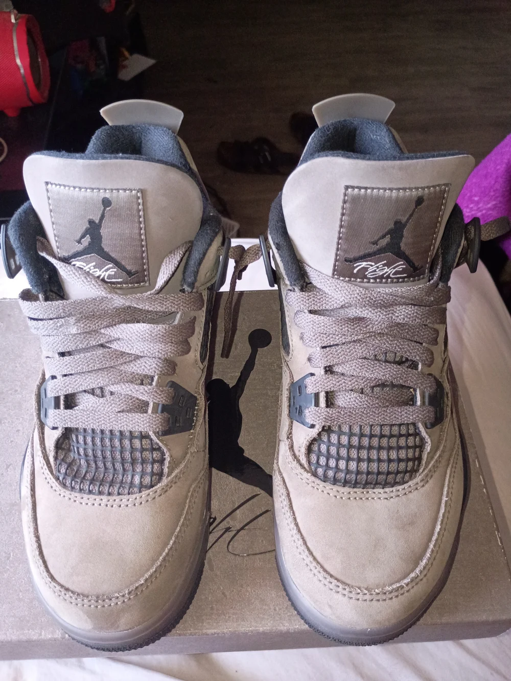 Jordan Kids Suede Sneakers in Taupe